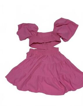 Shy Velvet Women's Crossover Cut Out Waist Mini Summer Dress Size M b31